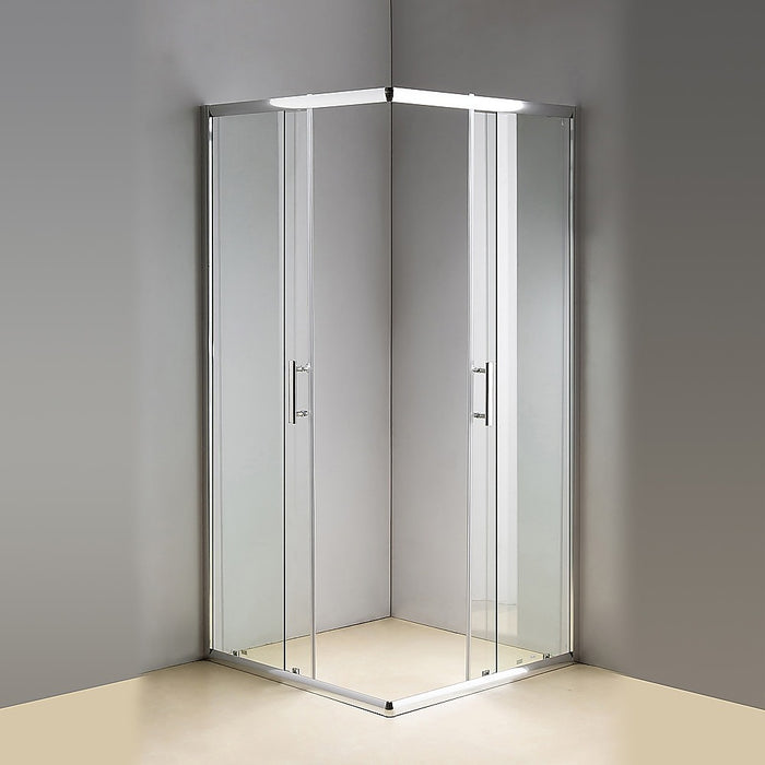 900 x 800mm Sliding Door Nano Safety Glass Shower Screen By Della FrancescaHigh Quality