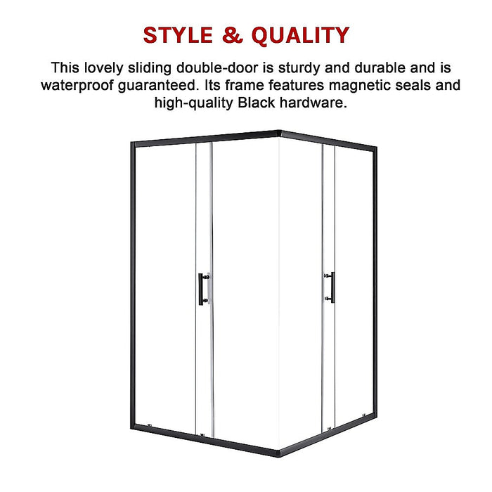 1000 x 1000mm Sliding Door Nano Safety Glass Shower Screen By Della FrancescaHigh Quality