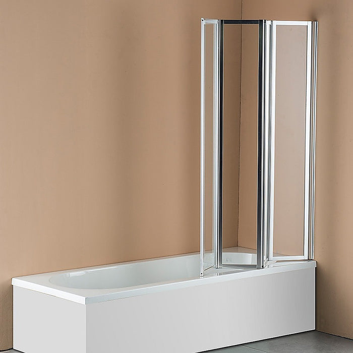 4 Fold Chrome Folding Bath Shower Screen Door Panel 1000 x 1400mmHigh Quality
