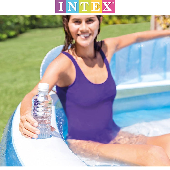 Intex Inflatable Kid Family Lounge Swimming Pool With Bench backrest Outdoor AU STOCK