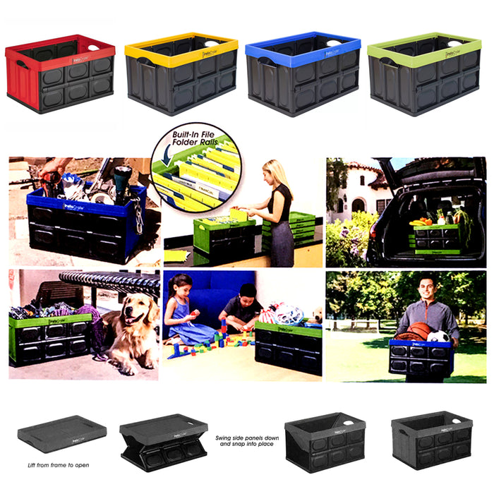 Archive Box 46L InstaCrate Collapsible Crate Car Storage Container folding AU