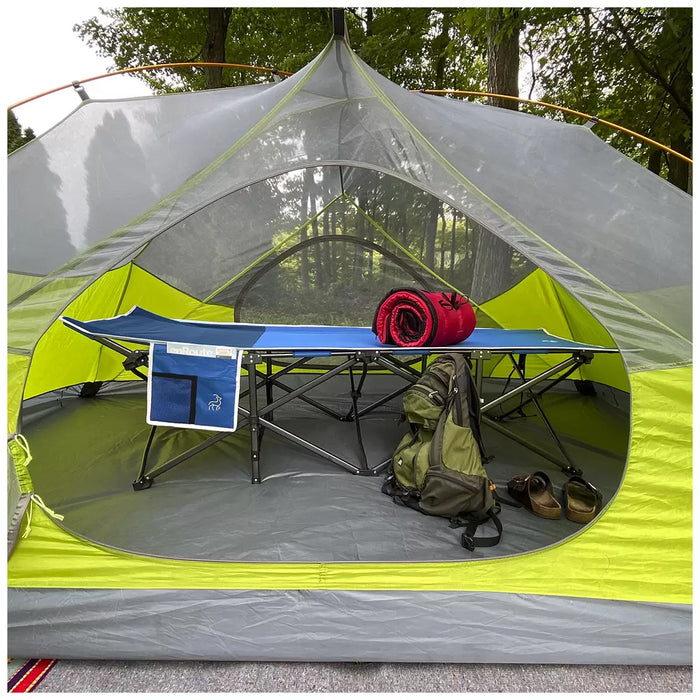 Hidden Wild XL Portable Folding Camp Bed Cot with Carry Bag Instant Open & Close