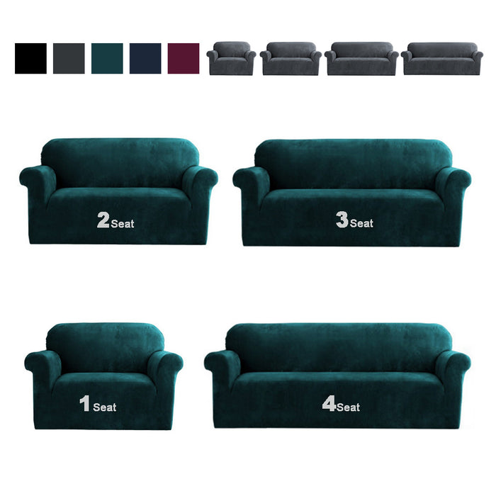 Velvet Sofa Cover Plush Couch Cover 5Colours Lounge Slipcover au