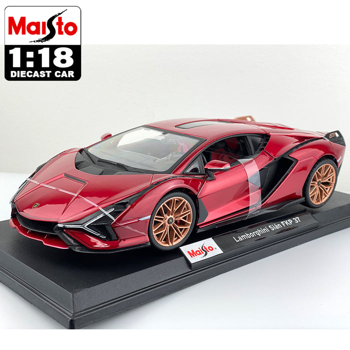 Maisto 1:18 Lamborghini Sian FKP37 Special Edition Diecast Car Model Red