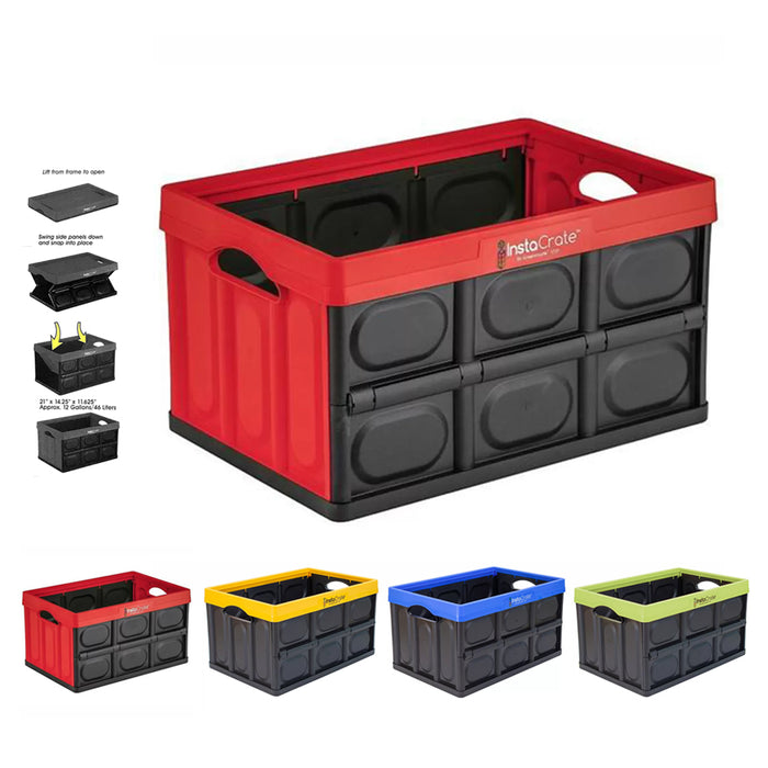 Archive Box 46L InstaCrate Collapsible Crate Car Storage Container folding AU