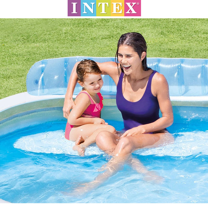 Intex Inflatable Kid Family Lounge Swimming Pool With Bench backrest Outdoor AU STOCK