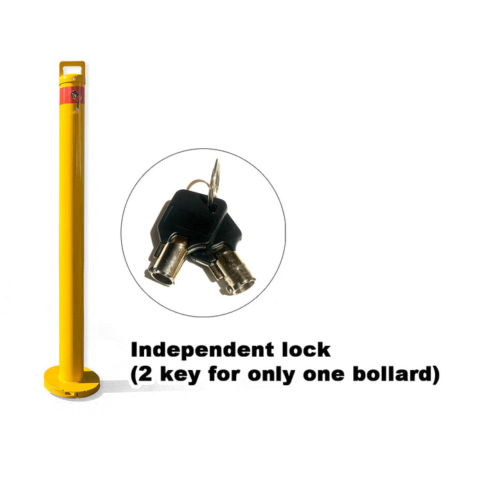 Removable Surface Mount Twist Type Bollard Lock Safety Barrier Vehicle Security 103cm x 90mm