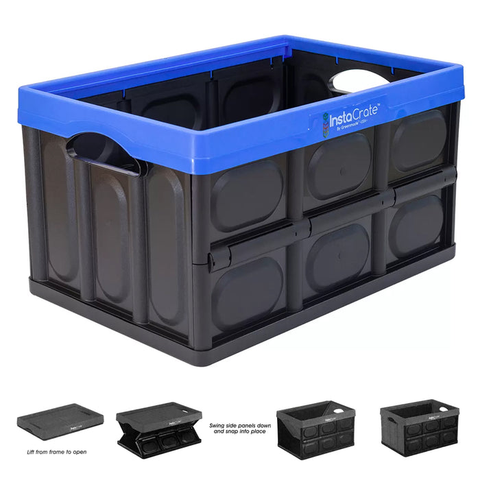 Archive Box 46L InstaCrate Collapsible Crate Car Storage Container folding AU