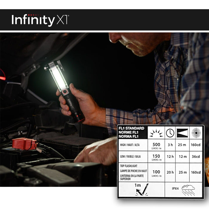 Infinityx1 7 In 1 Car Emergency Tool 500 LM 2pack Flashlight Work Light Portable