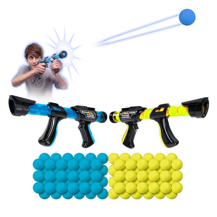 Atomic Power Popper With 84 Foam Balls 2 PACK SET up to 6m 12 shoots 4+ AU STOCK