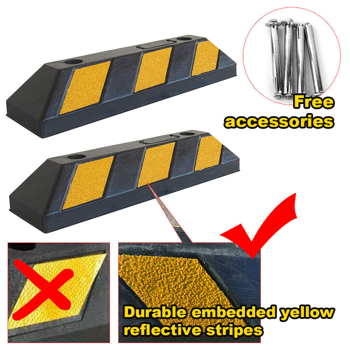Rubber Driveway Stopper 550mm Parking Blocks Wheel Stops Guide Wheel Stops Parking Trade Me
