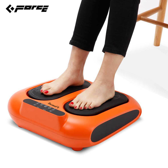 Force Electric Foot Massager Vibrating And Kneading Authentic Massage Relieve Pain Sore in Feet Calves Improve Circulation Health with Remote Control Orange