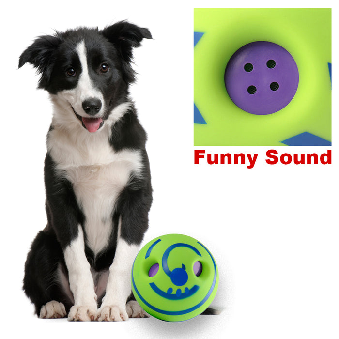Wobble Wag Giggle Ball Dog Doggy Engoy Play Ball Rolling Shaken Rolling Shaken With Funny Sound