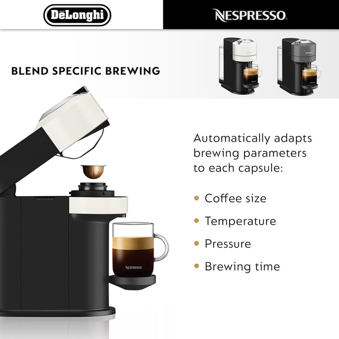 DeLonghi ENV120W Nespresso Vertuo Next espressos Coffee Machine White & Grey