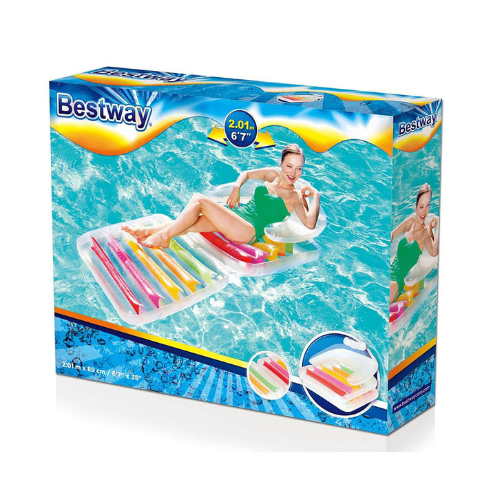Bestway H2OGO Inflatable Folding Lounge Chair Swimming Pool Beach Heavy Duty AU