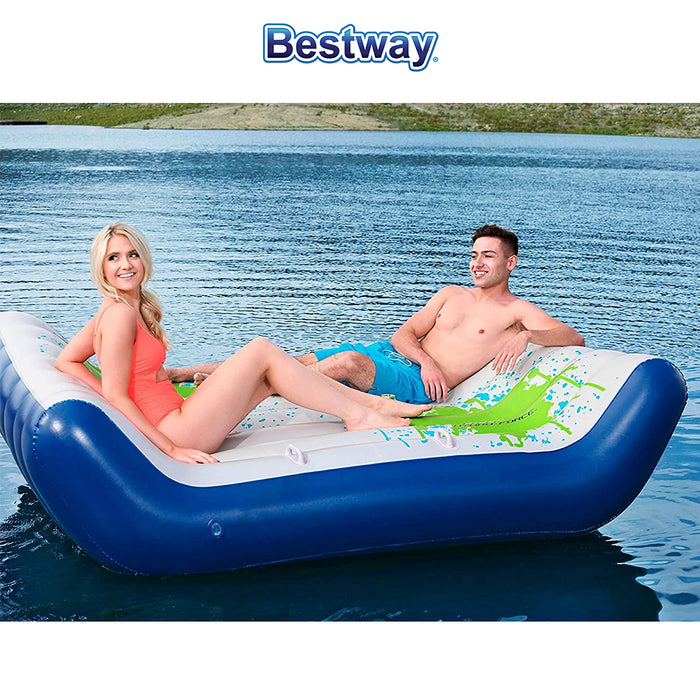 Bestway Hydro-Force Inflatable Swimming Float 2.21mx1.74m 2P Chill Splash Lounge