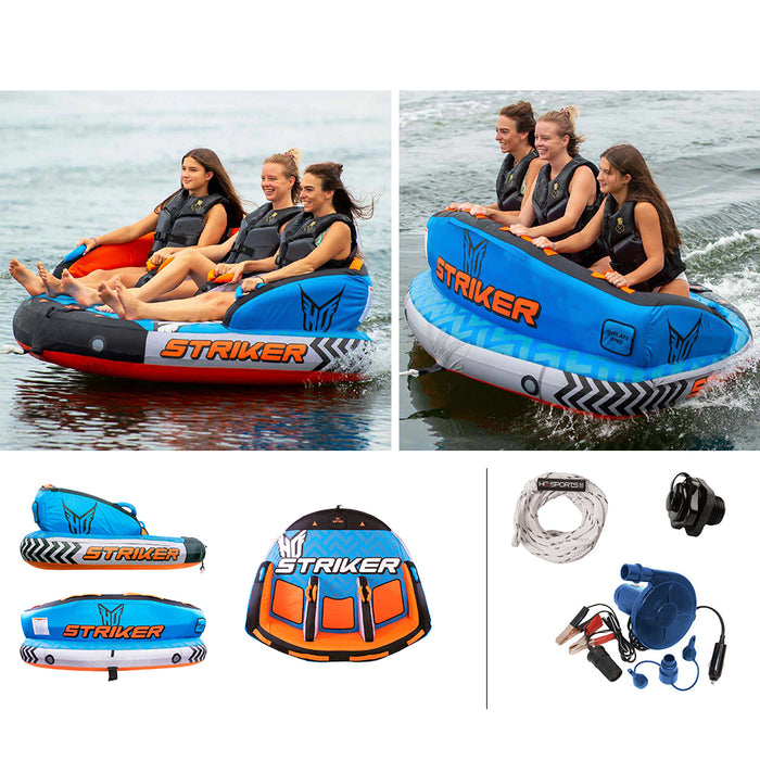 HO Sports Striker 3 Towable Weight Capacity 231kg 3 Person With Rope & 12V Pump