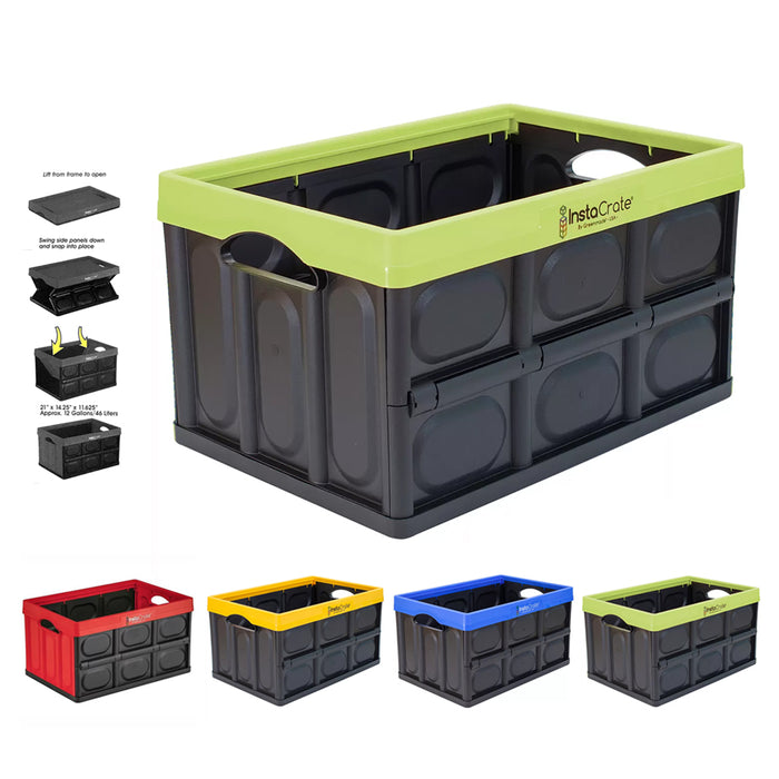 Archive Box 46L InstaCrate Collapsible Crate Car Storage Container folding AU