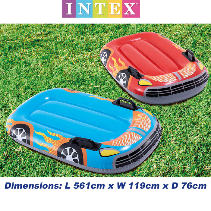 Intex 5.61m Inflatable Racing Fun Outdoor Water Slide Track With 2 Surf Riders