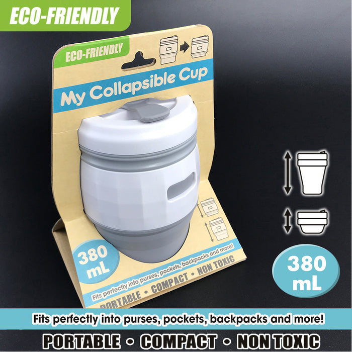 380ml Collapsible Coffee Cup Portable Reusable Folding Silicone For Travel