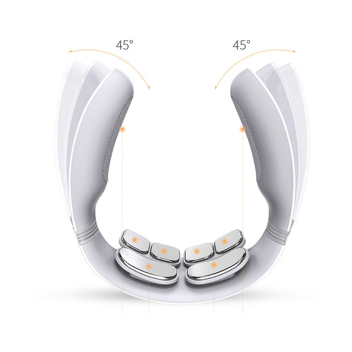 6 Heads Relax remote control AI Voice Broadcast Neck Massager Electric Chargable