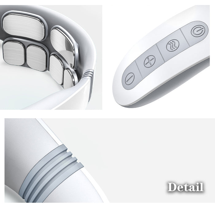 6 Heads Relax remote control AI Voice Broadcast Neck Massager Electric Chargable