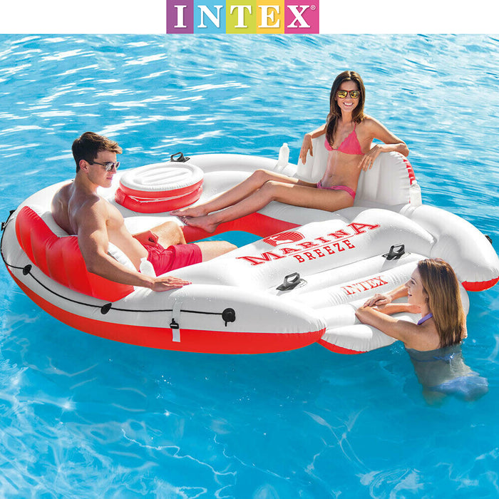 Intex Inflatable Island Float Marina Breeze Raft Ride On Water River/Pool 259cm