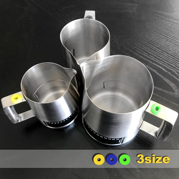 Large 1000ML Latte Stainless Steel Pro Milk Frothing Pitcher Jug With Integrated Thermometer