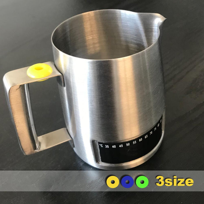 Small 480ML Latte Stainless Steel Pro Milk Frothing Pitcher Jug With Integrated Thermometer