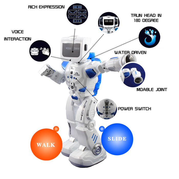 Alien Water Driven Robot Sound RC INTERACTION VOICE Control Kids Toy